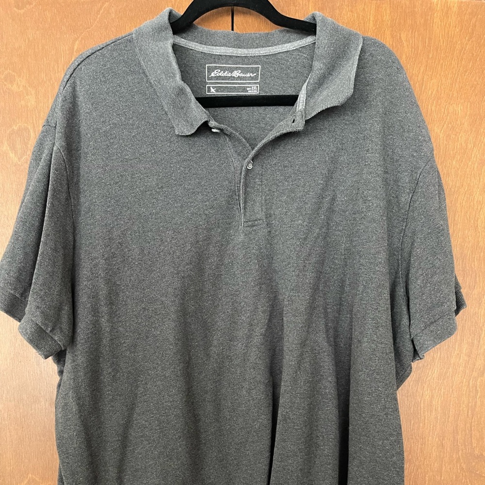 Eddie Bauer Gray Short Sleeve 2XL Polo